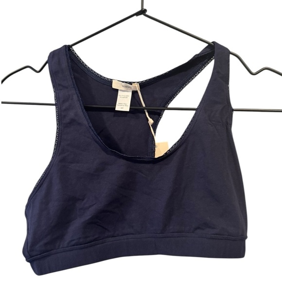 Eberjey Pima Goddess Everyday Tank Bralette Small Navy Blue - Picture 3 of 6